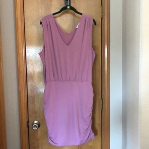 Women’s t-shirt style lavender wave sleeveless short dress